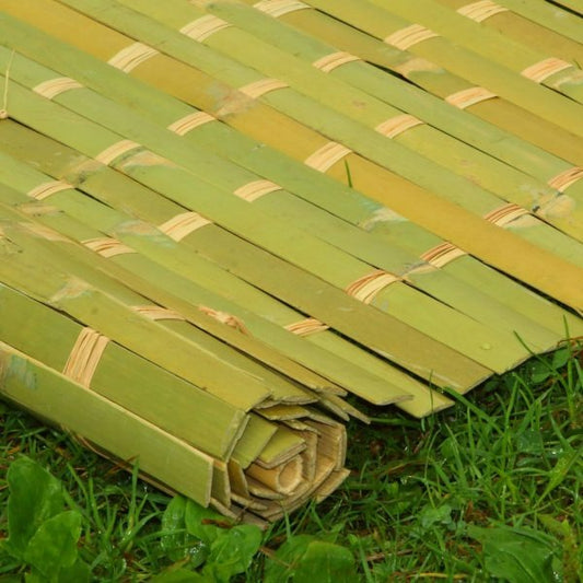 Kosher-certified bamboo schach mat for Sukkah roof, durable and natural